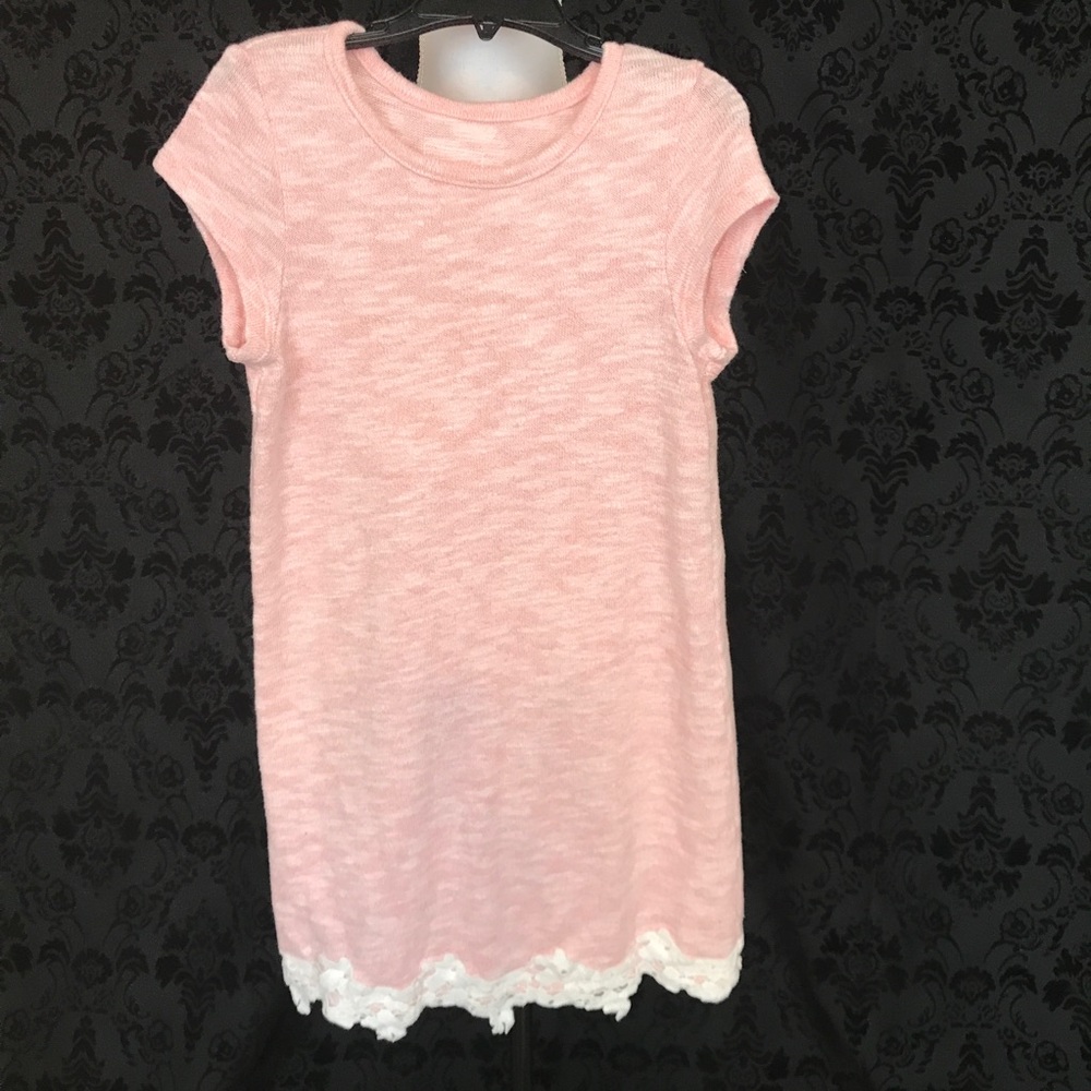 Sonoma Girls 7 Lightweight Knit Dress w Lace Trim